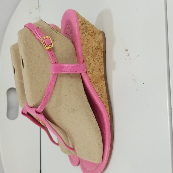 Tory Burch Pink Wedge Sandal - Picture 4 of 14